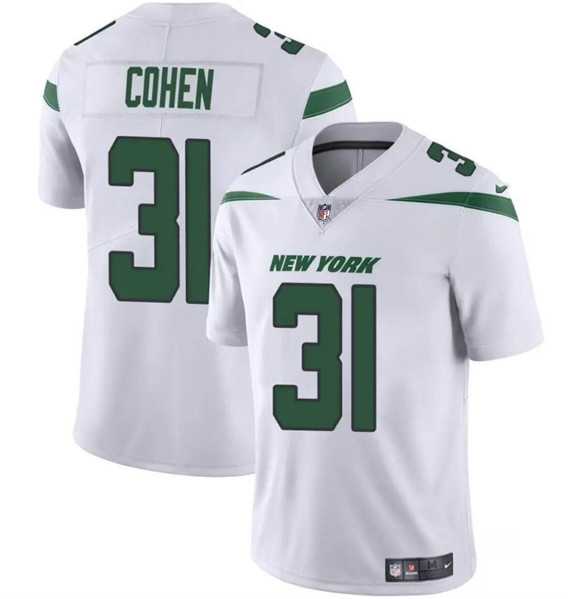 Men & Women & Youth New York Jets #31 Tarik Cohen White Vapor Untouchable Limited Football Stitched Jersey